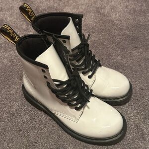 White Doc Martens- Size youth 4 (size 6.5 women)